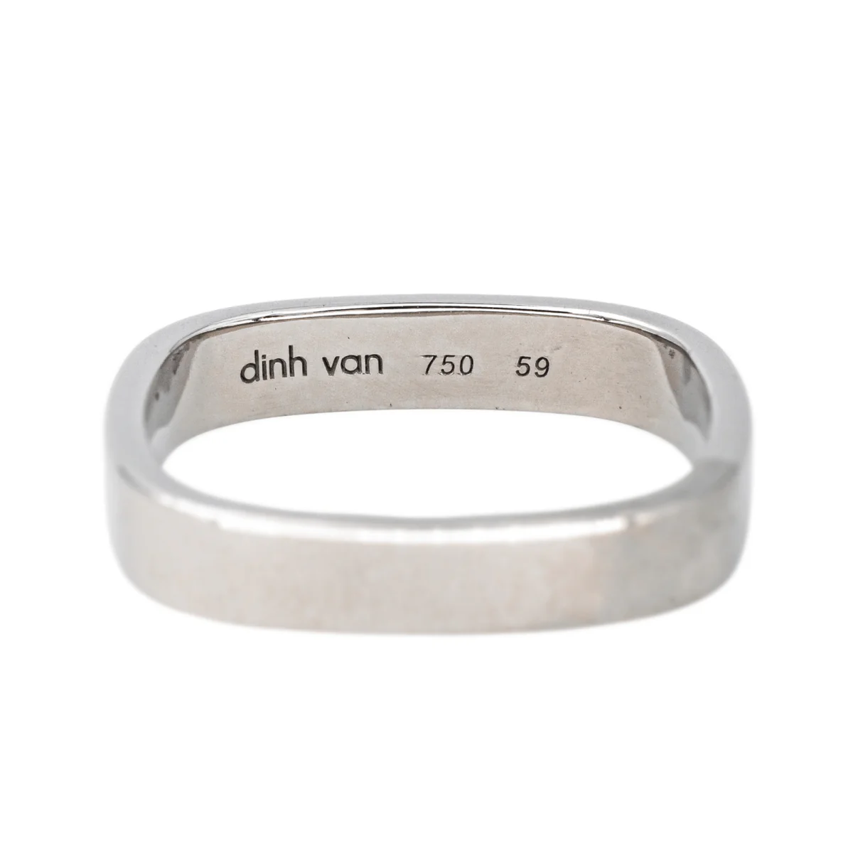 Bague Alliance DINH VAN "Alliance Carrée" en or blanc - Image 6