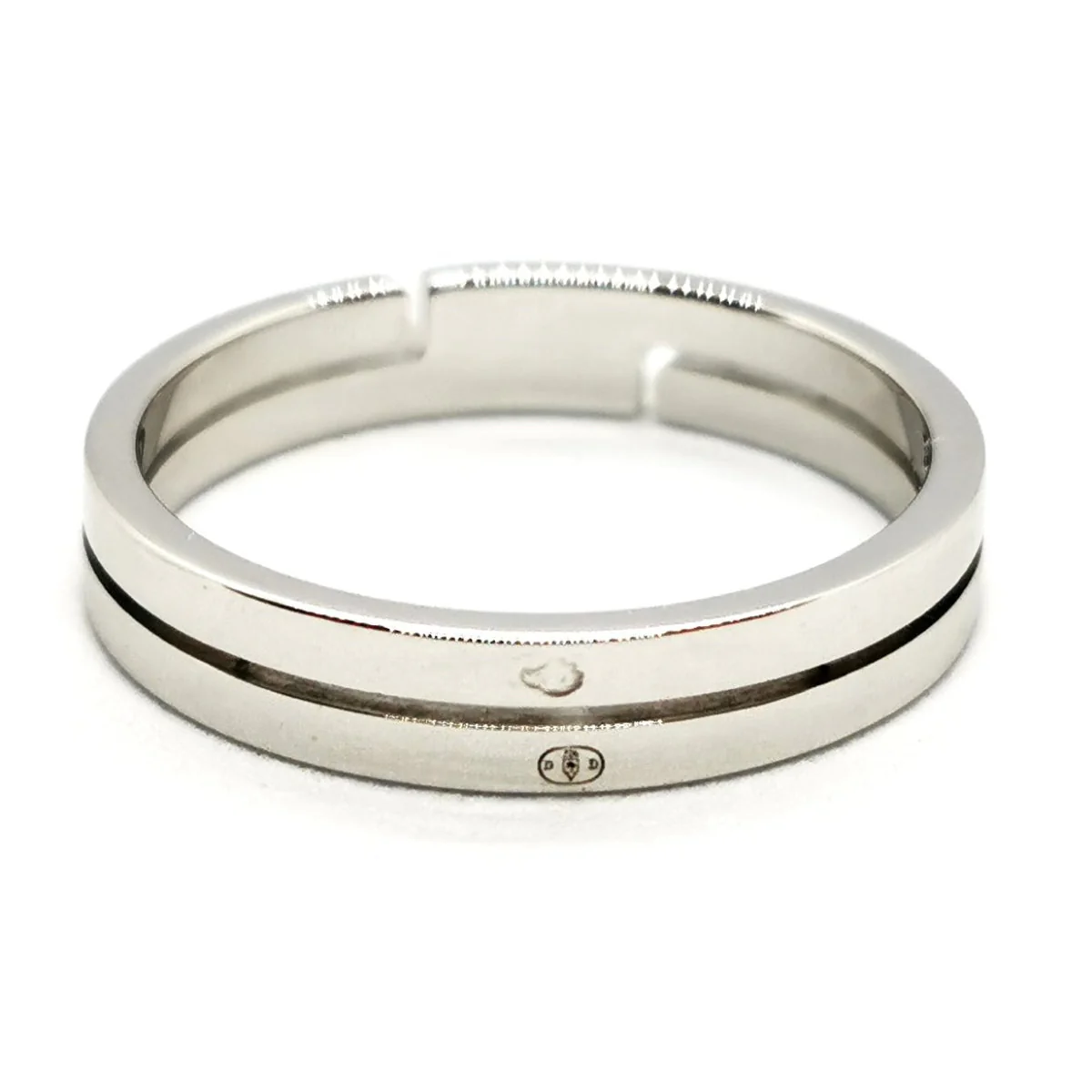 Bague Alliance DINH VAN "Seventies" en or blanc - Image 4