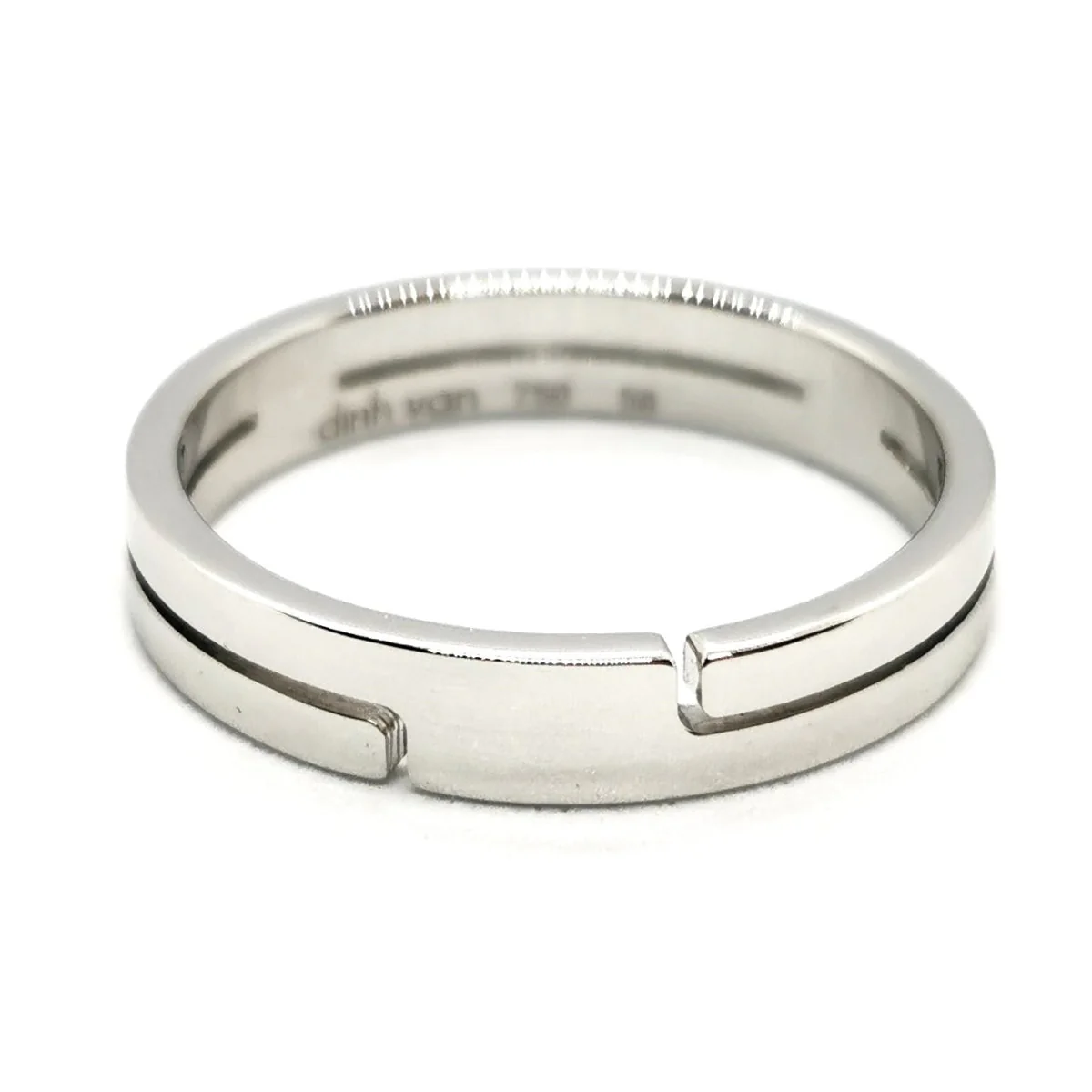 Bague Alliance DINH VAN "Seventies" en or blanc - Image 6