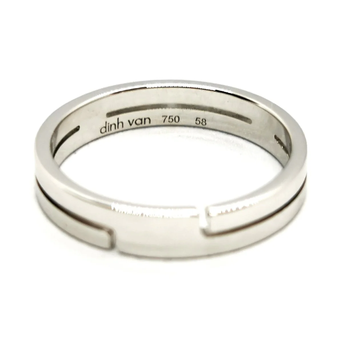 Bague Alliance DINH VAN "Seventies" en or blanc - Image 7