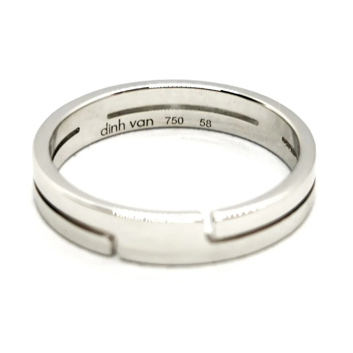 Bague Alliance DINH VAN "Seventies" en or blanc - Image 8