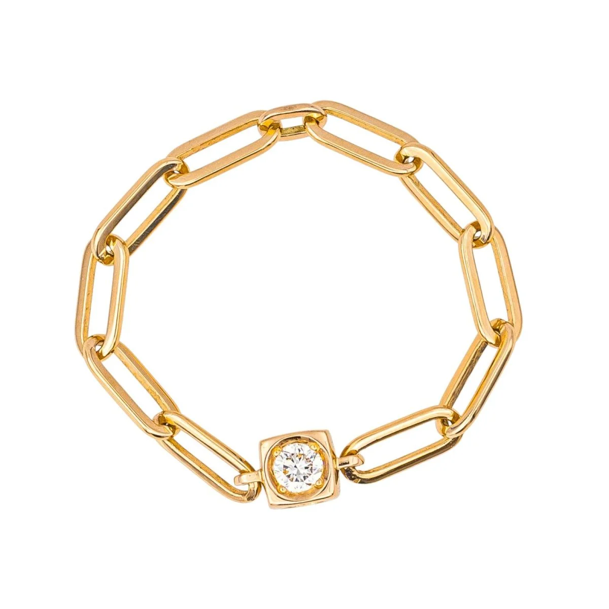 Bague DINH VAN "Le Cube" en or rose et diamant - Image 3