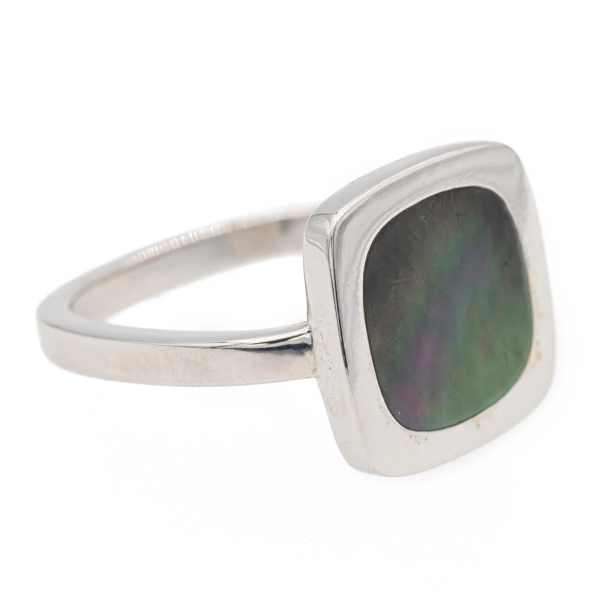 Bague DINH VAN "Impression" en or blanc et nacre grise - Image 3
