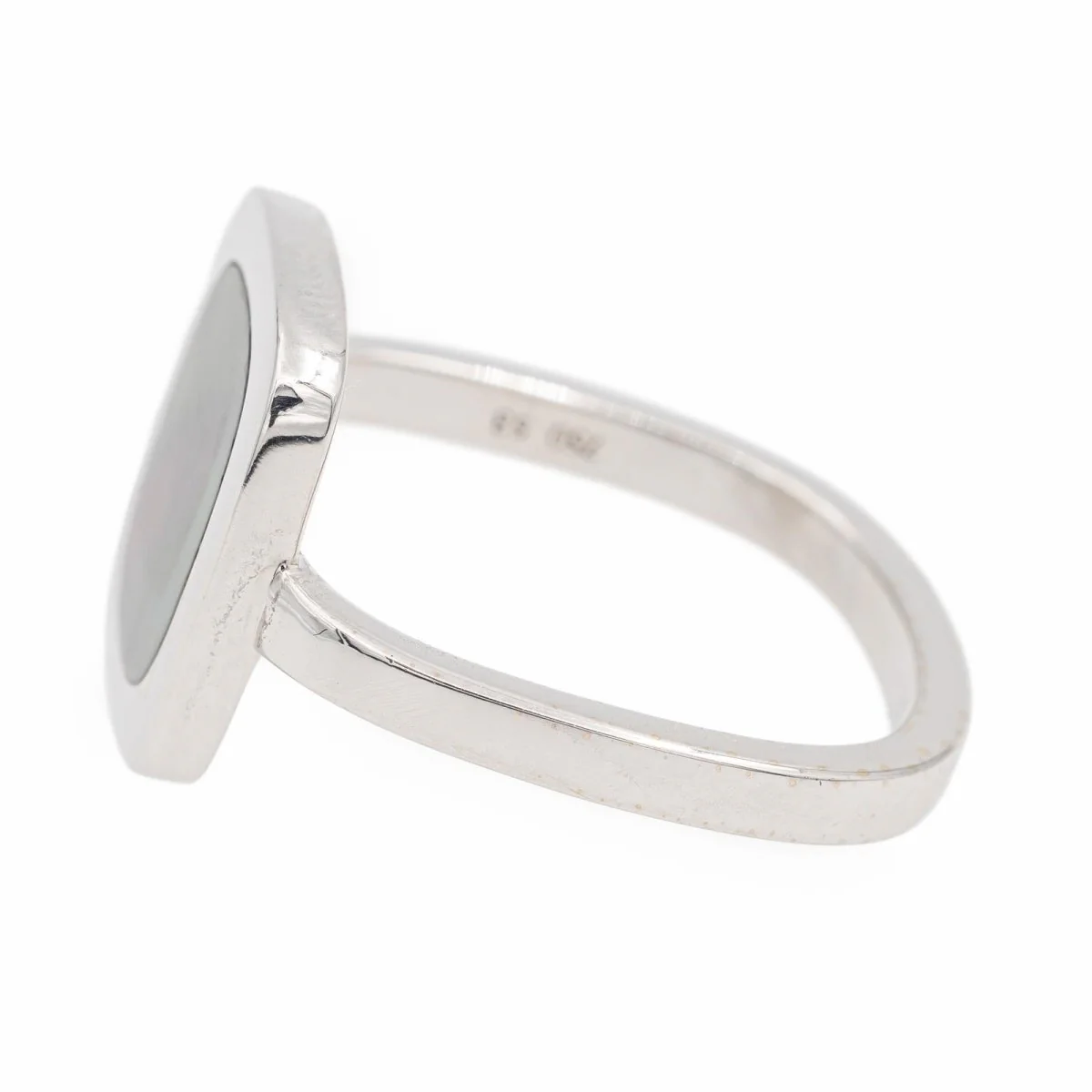 Bague DINH VAN "Impression" en or blanc et nacre grise - Image 5