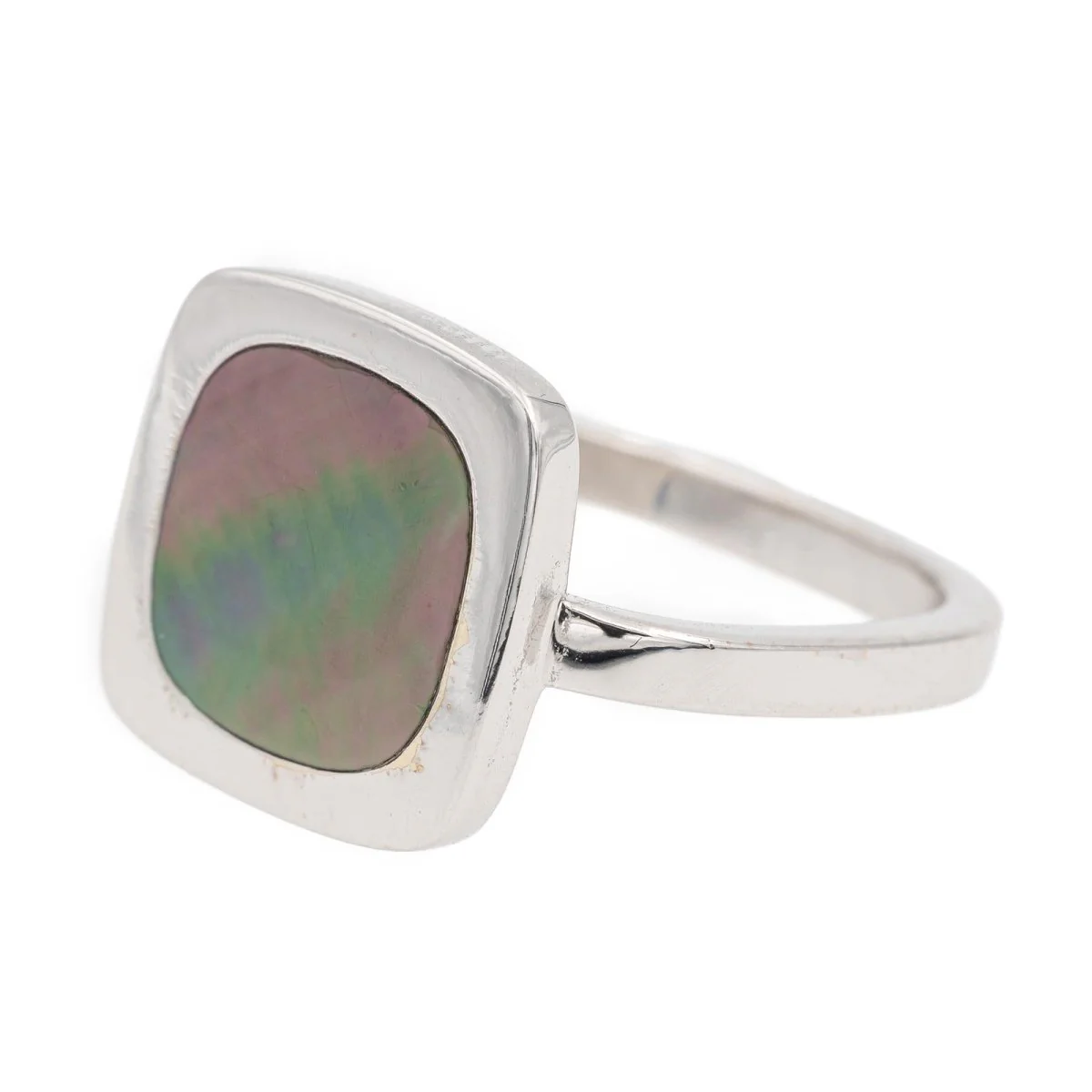 Bague DINH VAN "Impression" en or blanc et nacre grise - Image 6
