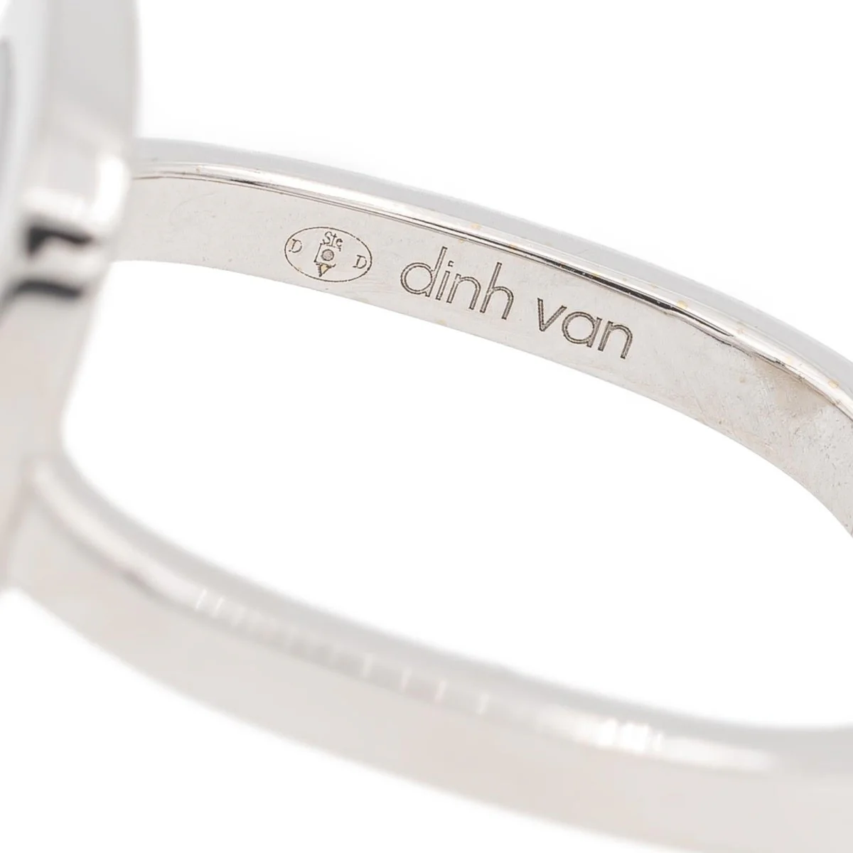Bague DINH VAN "Impression" en or blanc et nacre grise - Image 7