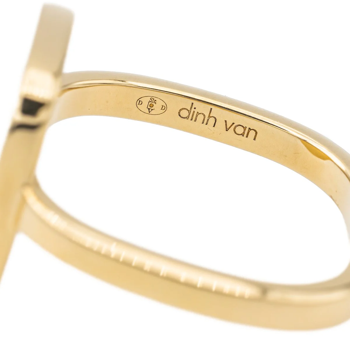 Bague DINH VAN "Impression" en or jaune et nacre - Image 4