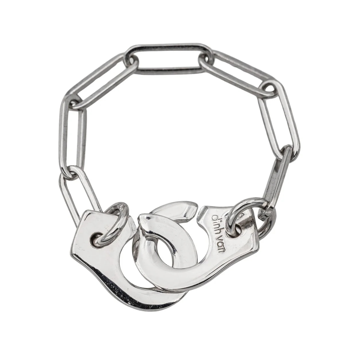 Bague Jonc DINH VAN "Menottes" en or blanc