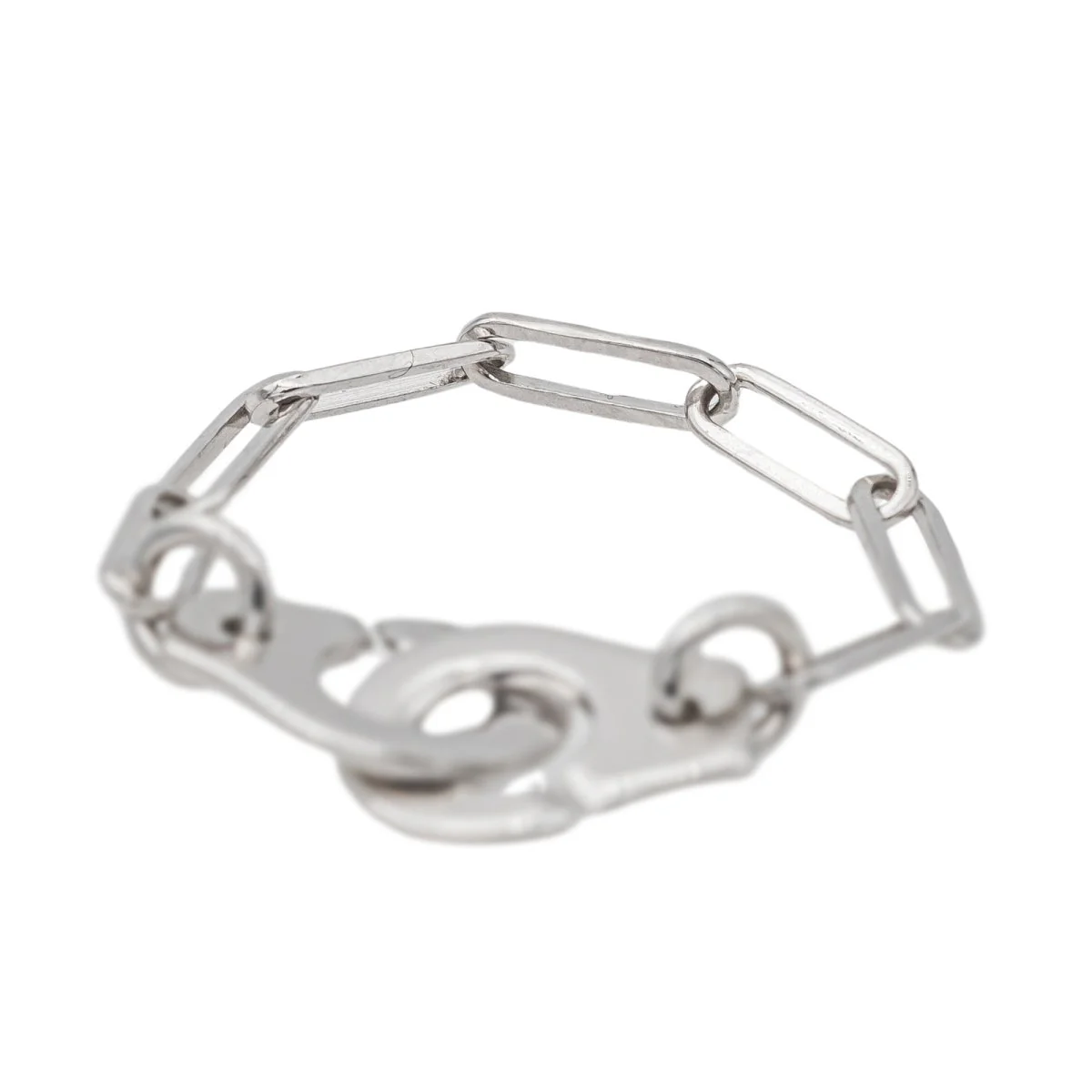 Bague Jonc DINH VAN "Menottes" en or blanc - Image 4