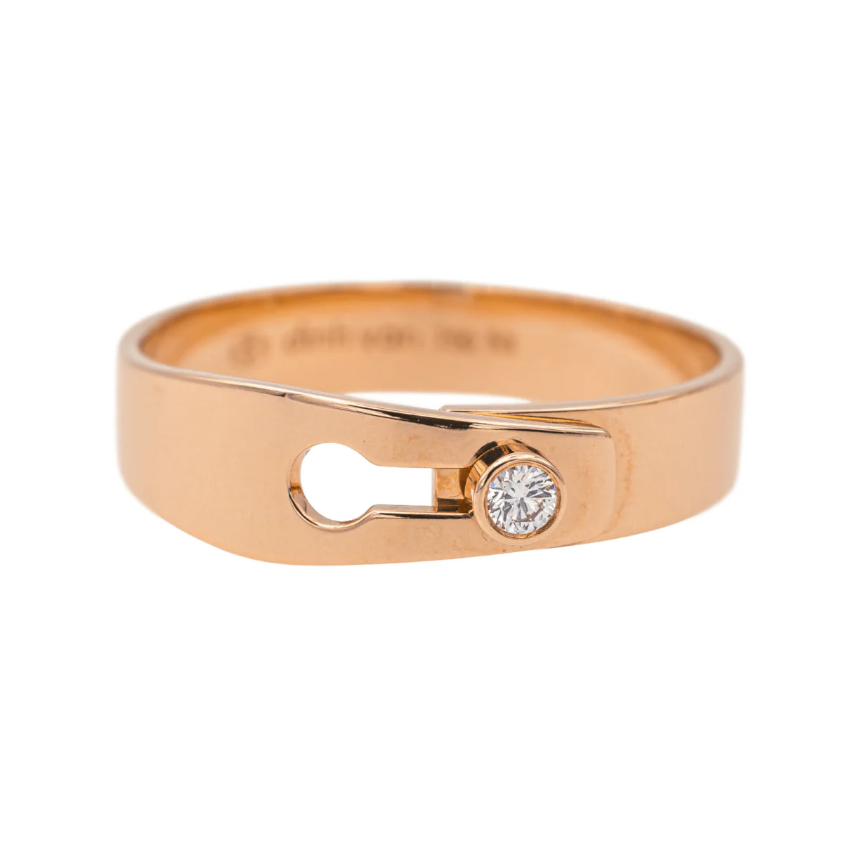 Bague Bandeau DINH VAN "Serrure" en or rose et diamant