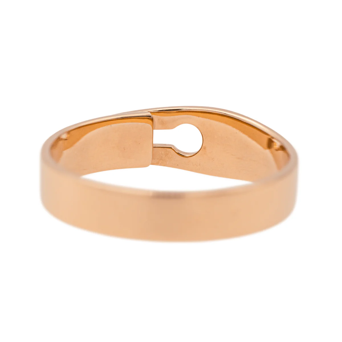 Bague Bandeau DINH VAN "Serrure" en or rose et diamant - Image 6