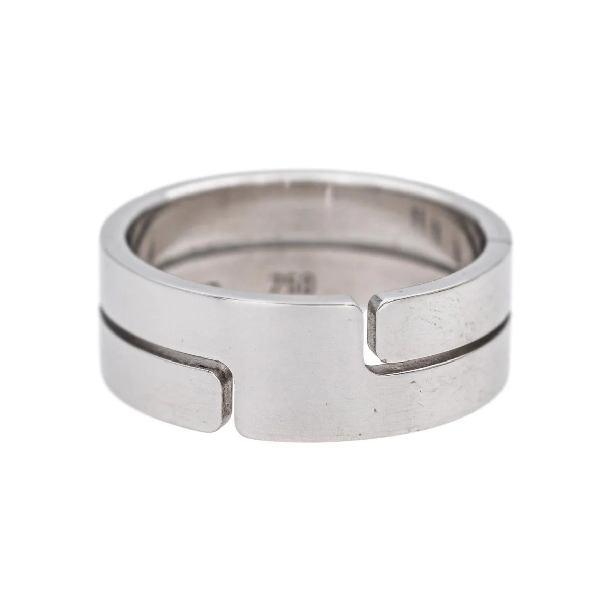 Bague Bandeau DINH VAN "Seventies" en or blanc