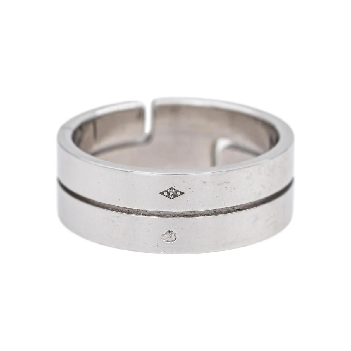 Bague Bandeau DINH VAN "Seventies" en or blanc - Image 4