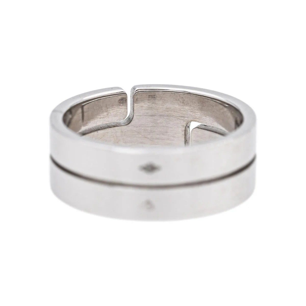 Bague Bandeau DINH VAN "Seventies" en or blanc - Image 5