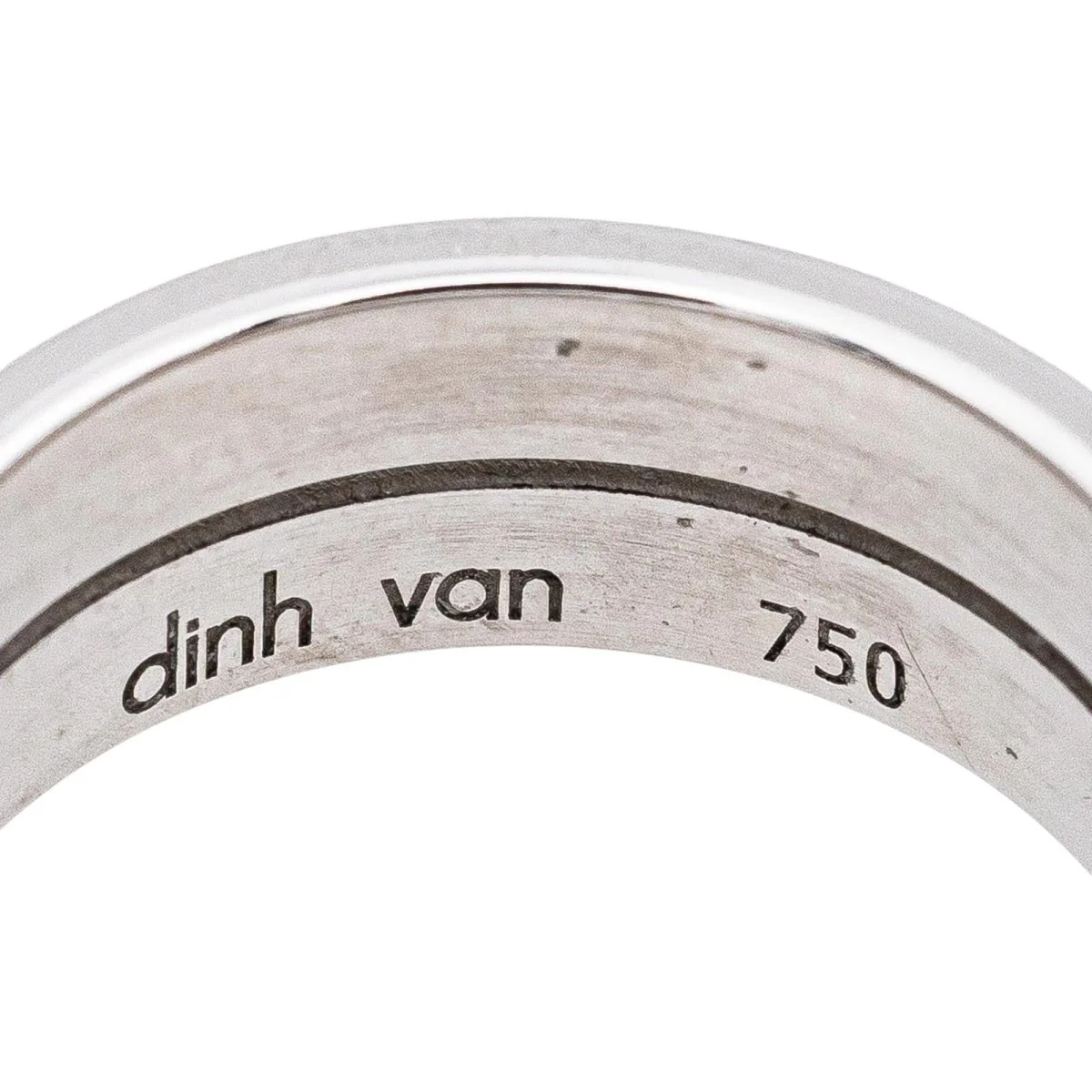 Bague Bandeau DINH VAN "Seventies" en or blanc - Image 6
