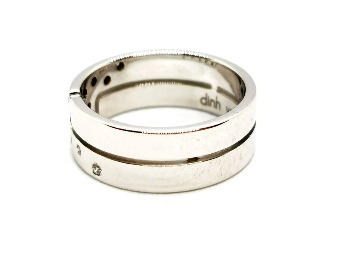 Dinh Van Bague Seventies Or blanc Diamant - Image 7
