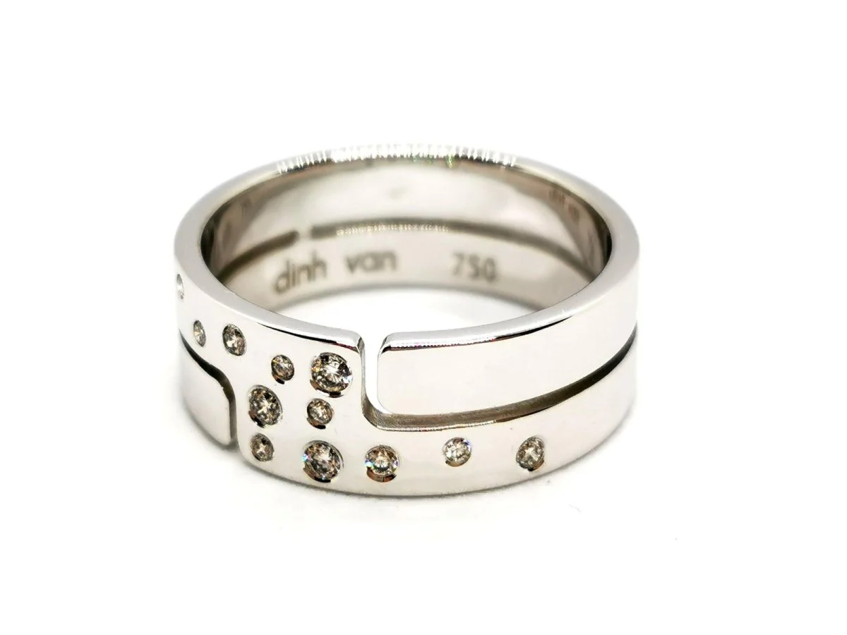 Dinh Van Bague Seventies Or blanc Diamant - Image 8