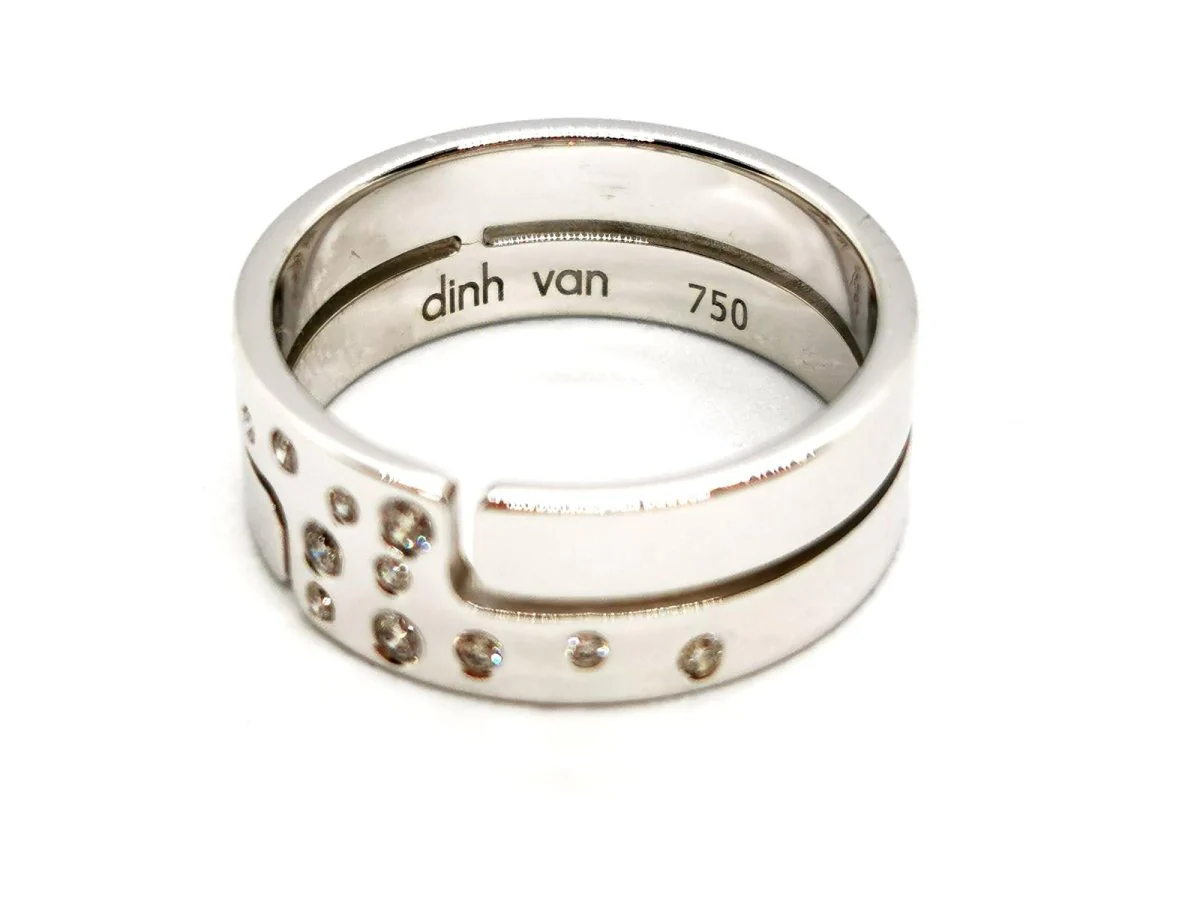 Dinh Van Bague Seventies Or blanc Diamant - Image 9