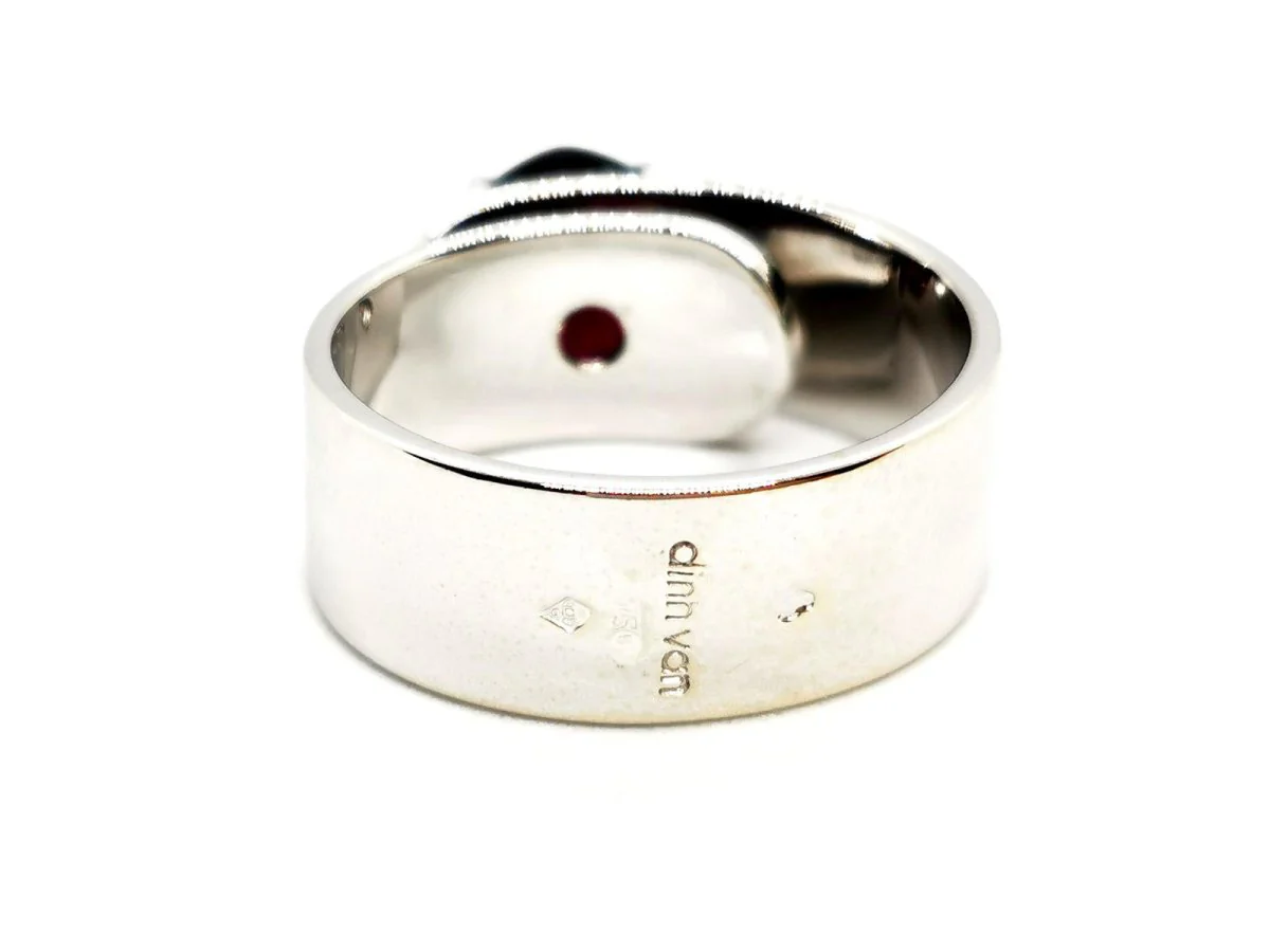 Dinh Van Bague Sixtine Or blanc Grenat - Image 3