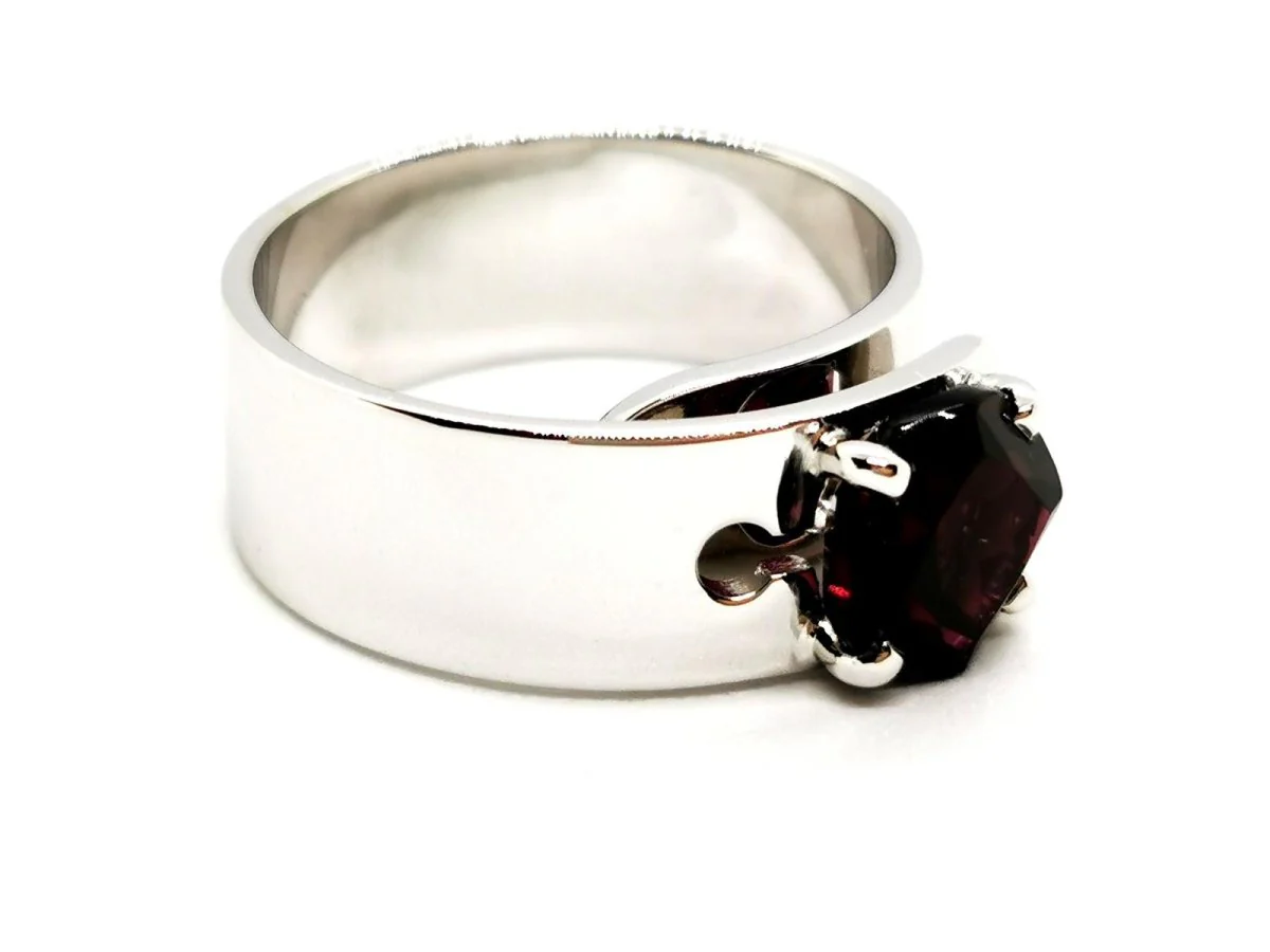 Dinh Van Bague Sixtine Or blanc Grenat - Image 5