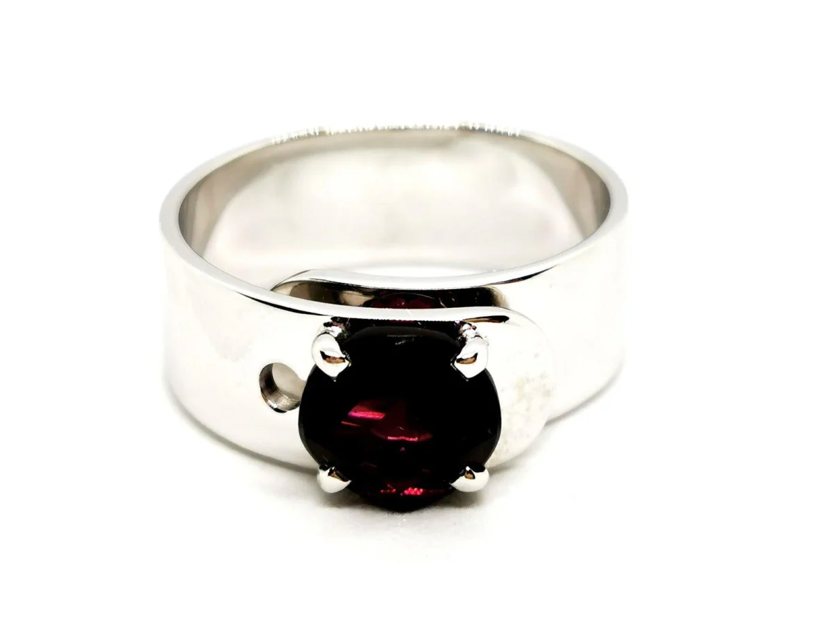 Dinh Van Bague Sixtine Or blanc Grenat - Image 6