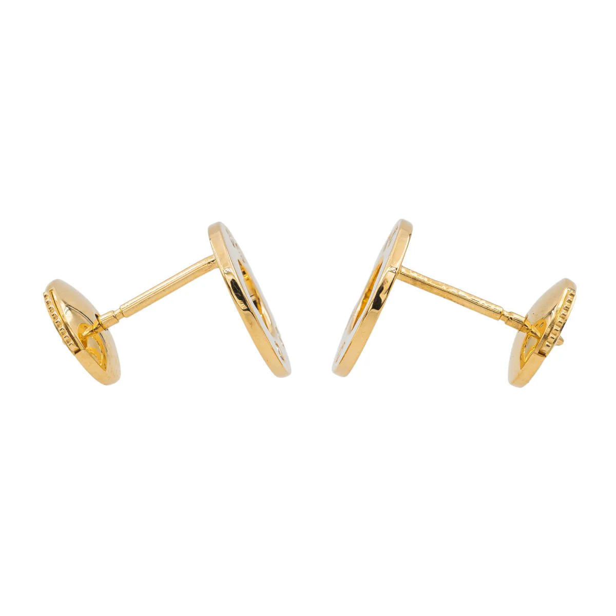 Boucles d'oreilles DIHN VAN "Cible" en Or jaune et Diamant - Image 4