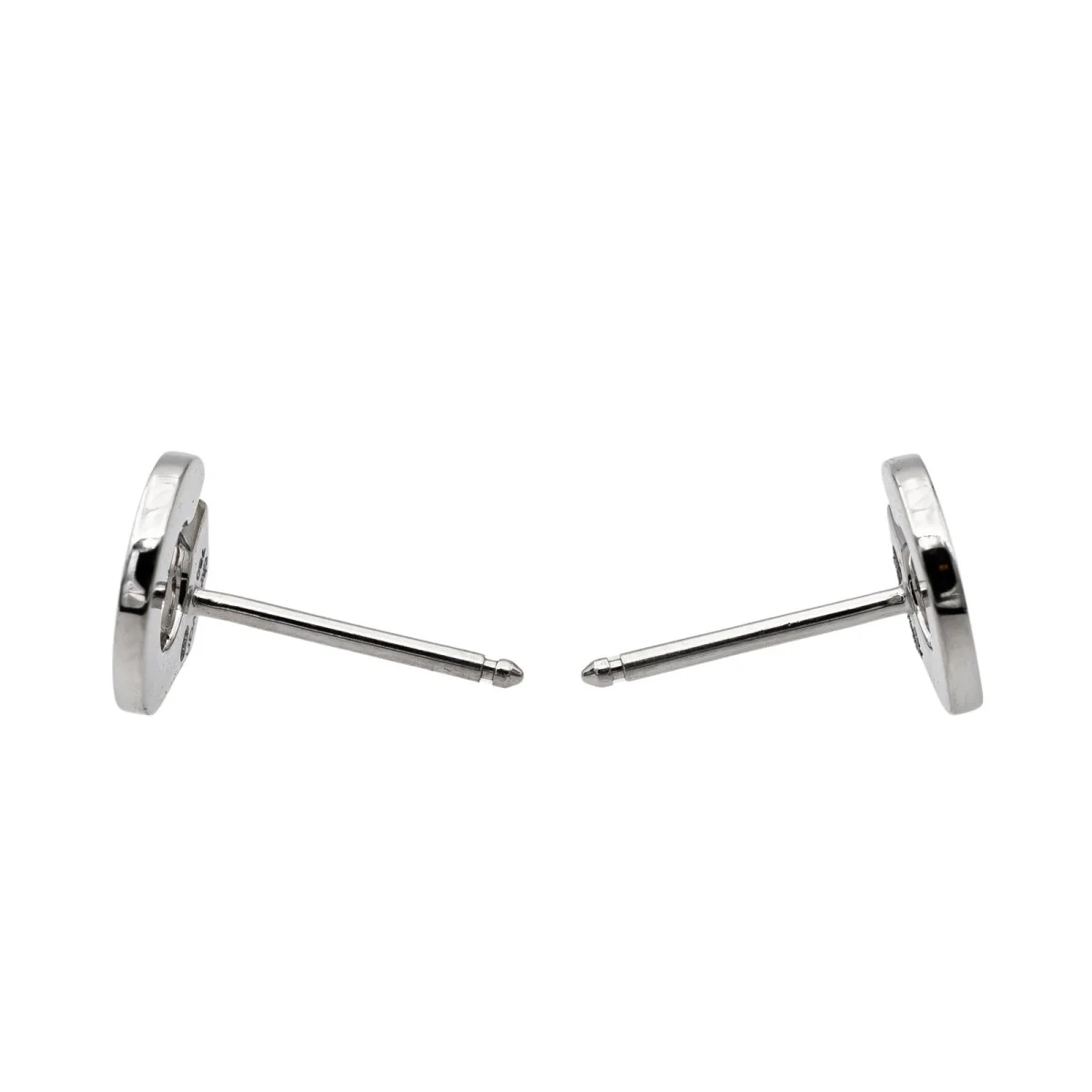 Boucles d'oreilles Puces Alpa DINH VAN "Menottes R7.5" en or blanc et diamants - Image 5