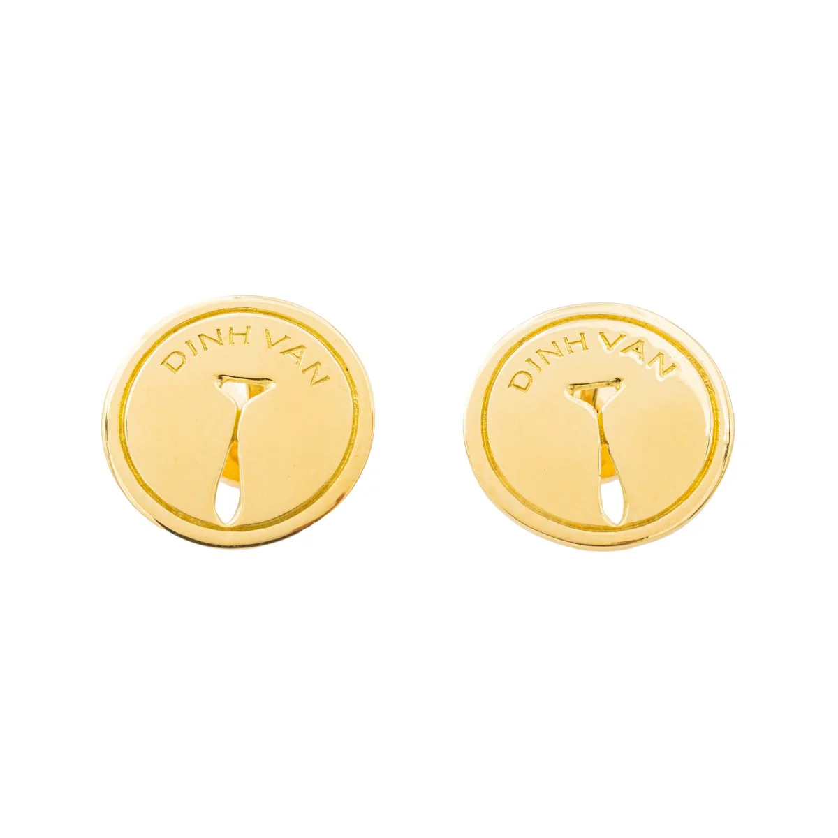 Boucles d'oreilles DINH VAN "Punaise" en or jaune