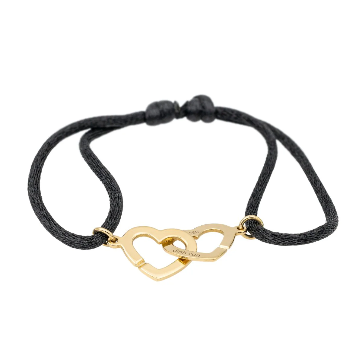 Bracelet DINH VAN "Double Coeur" en or jaune - Image 3