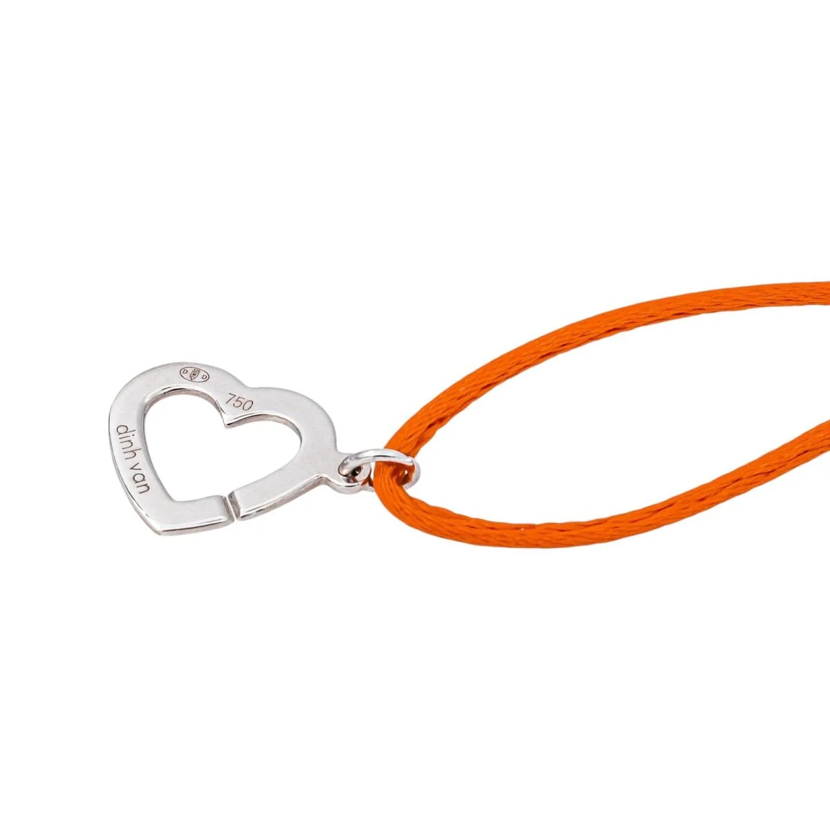 Bracelet DINH VAN "Double Coeurs" en or blanc - Image 6