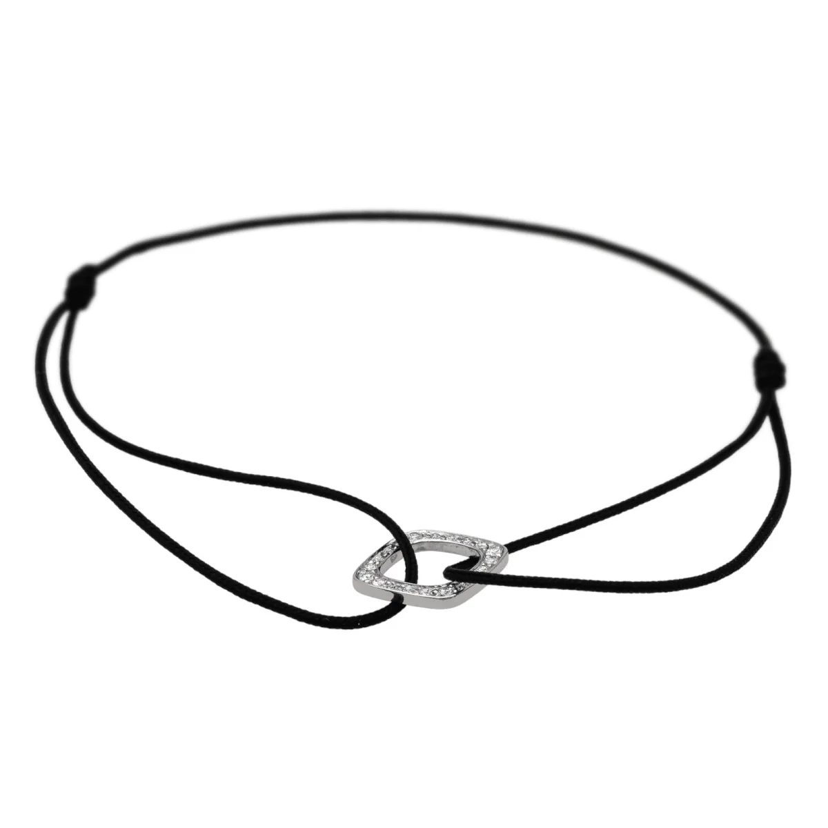 Dinh Van Bracelet Cordon Impression Or blanc Diamant