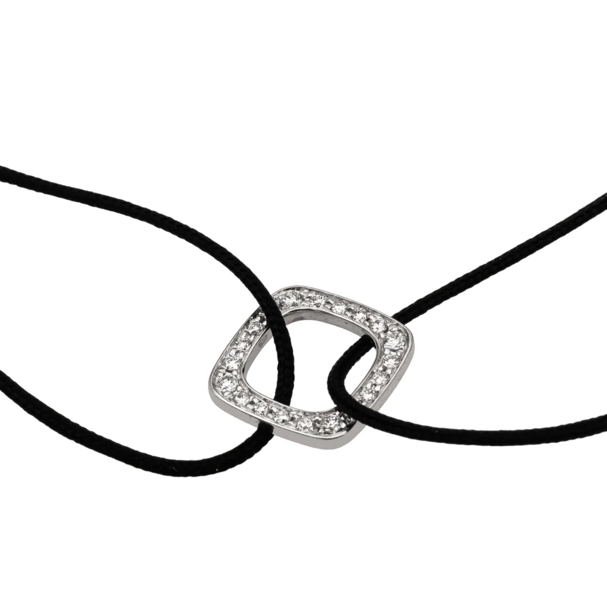 Dinh Van Bracelet Cordon Impression Or blanc Diamant - Image 4