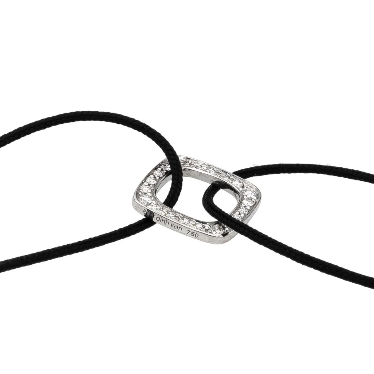 Dinh Van Bracelet Cordon Impression Or blanc Diamant - Image 5
