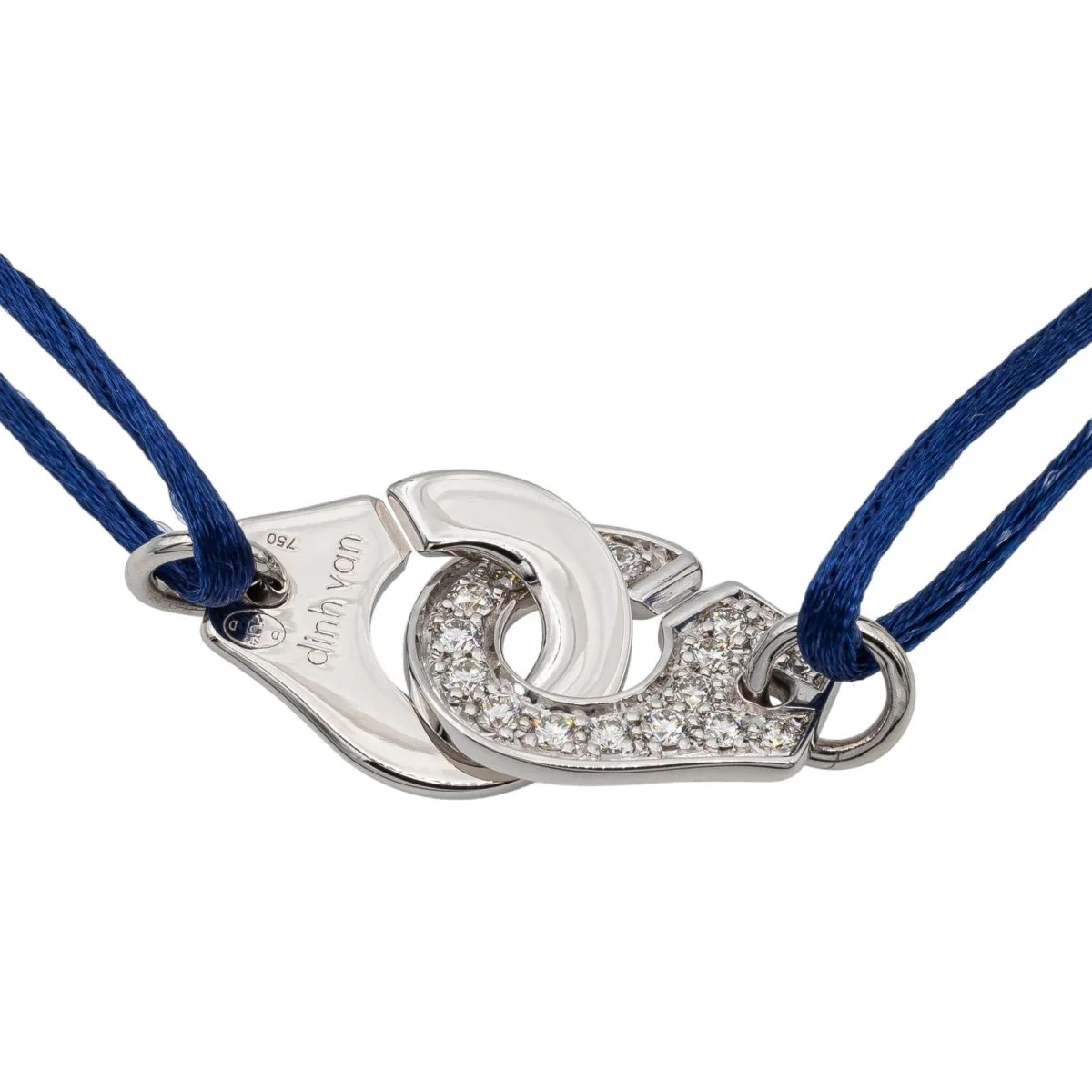 Bracelet Cordon DINH VAN "Menottes R12" en or blanc et diamants - Image 3