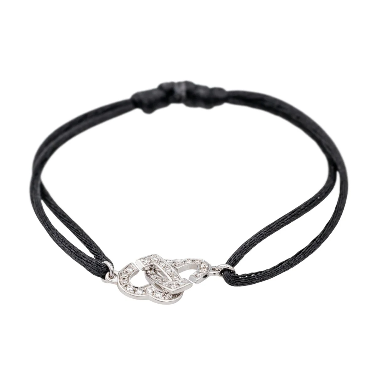 Bracelet Dinh Van Double cœur Or blanc Diamant - Image 3