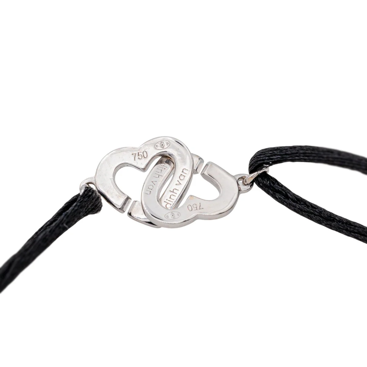 Bracelet Dinh Van Double cœur Or blanc Diamant - Image 4