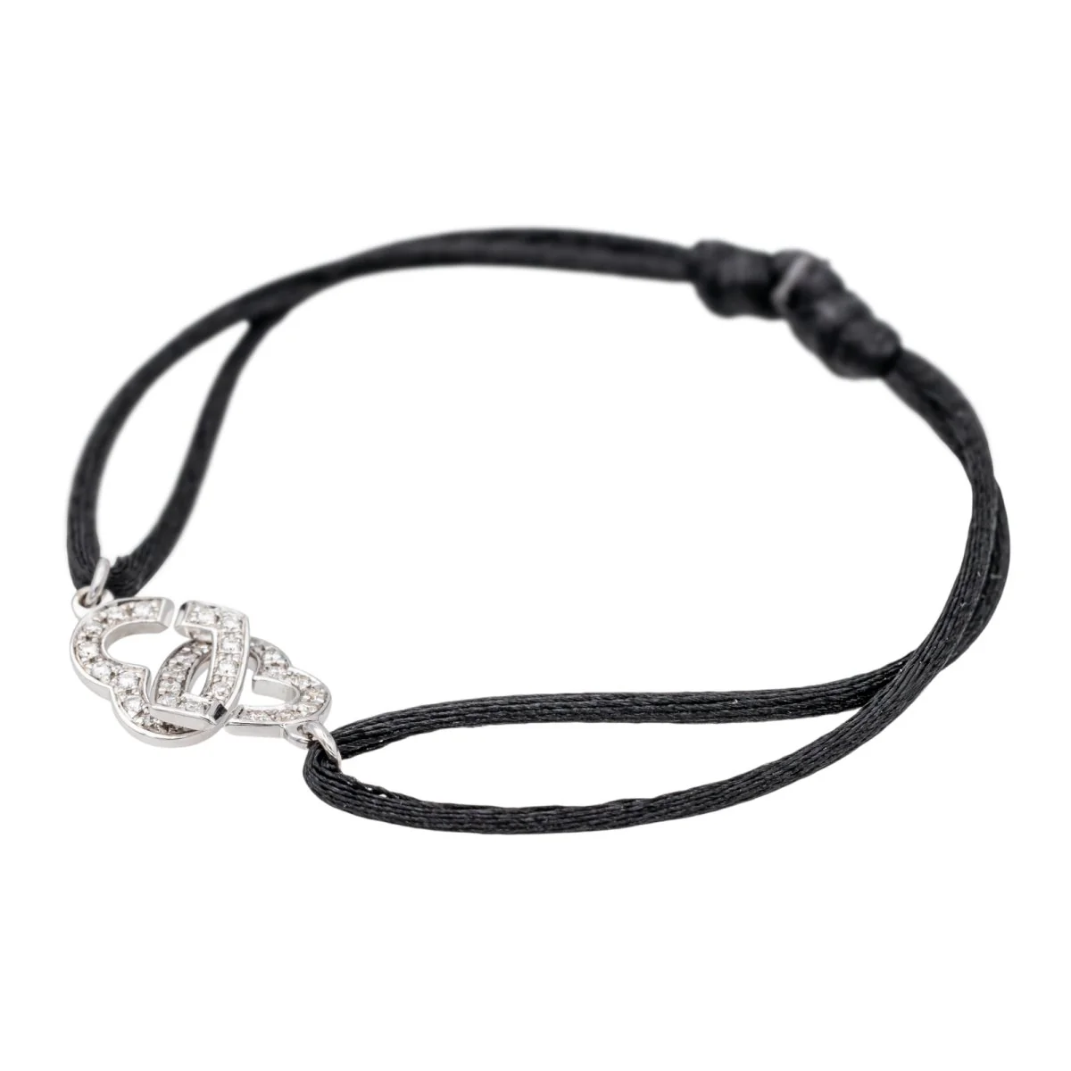Bracelet Dinh Van Double cœur Or blanc Diamant - Image 5