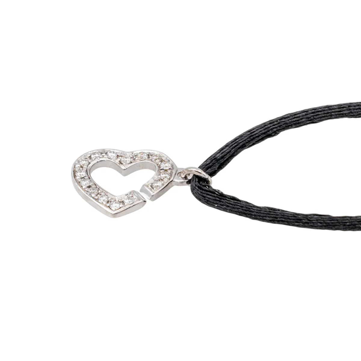 Bracelet Dinh Van Double cœur Or blanc Diamant - Image 6