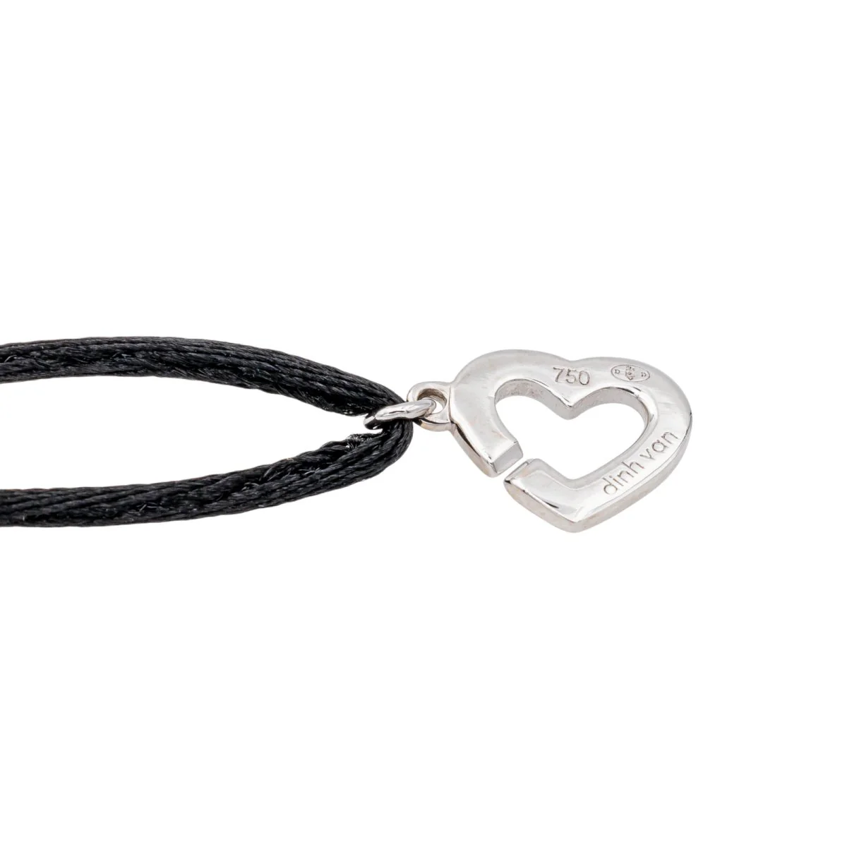 Bracelet Dinh Van Double cœur Or blanc Diamant - Image 7