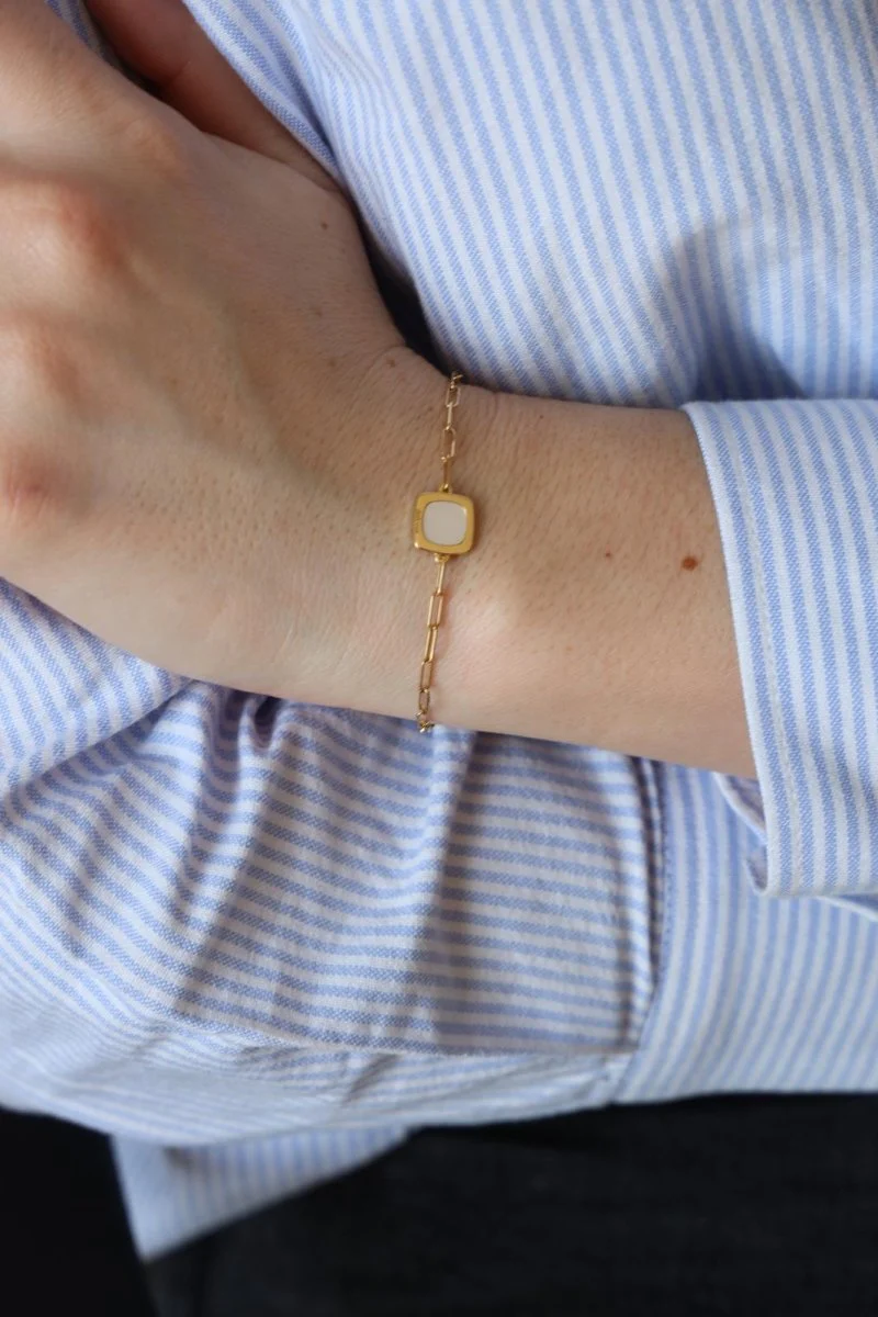 Dinh Van Bracelet Impression Or jaune Nacre - Image 2
