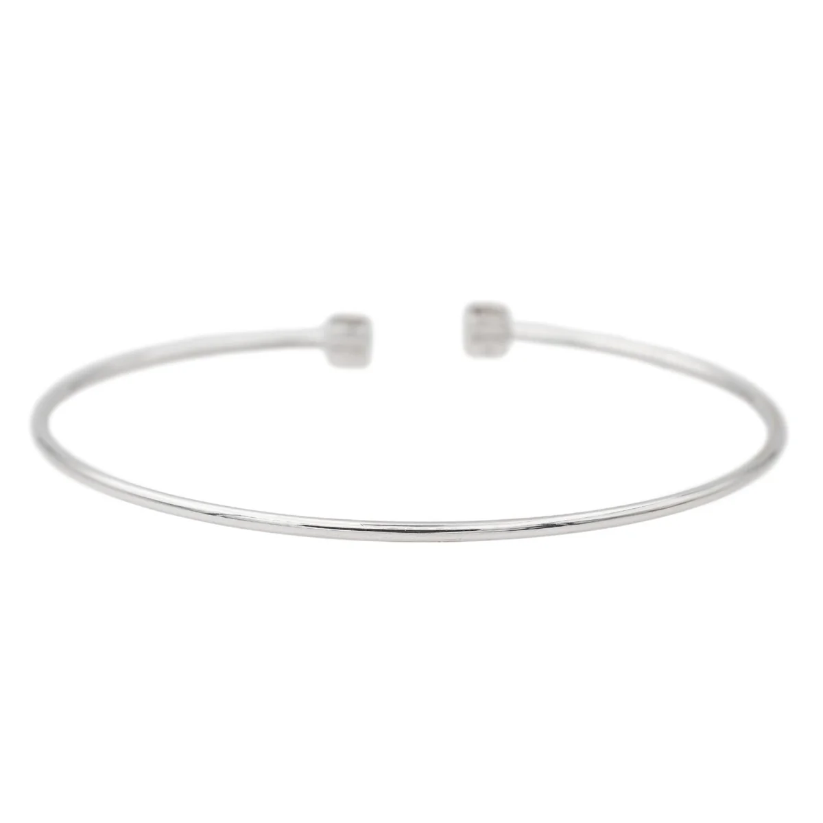 Bracelet Jonc DINH VAN "Le Cube" en or blanc et diamants - Image 5