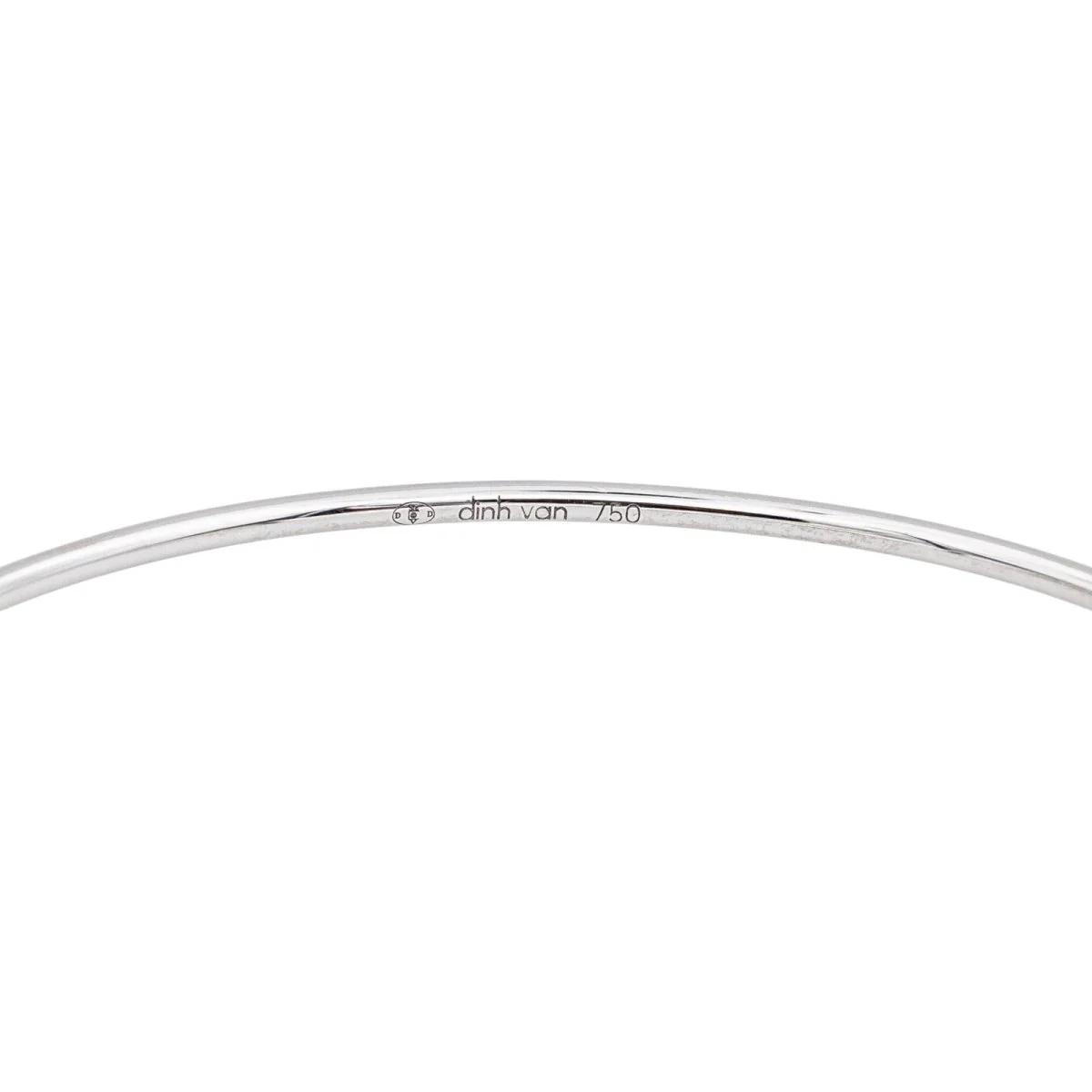 Bracelet Jonc DINH VAN "Serrure" en or blanc et diamant - Image 8