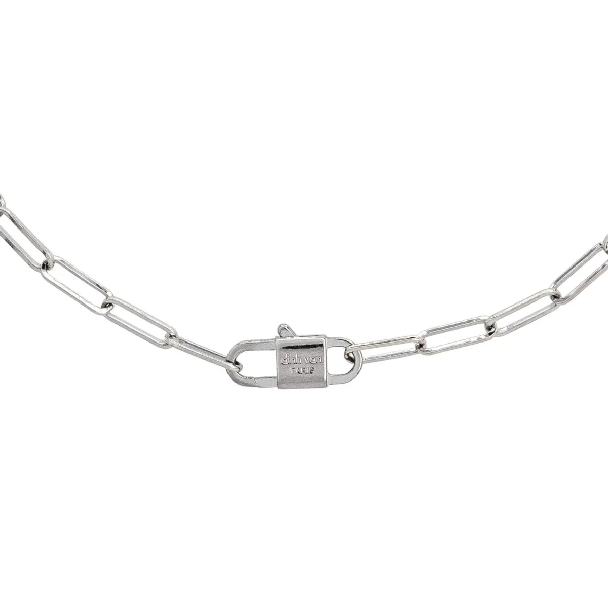 Bracelet Maille DINH VAN "Le Cube" en or blanc et diamant - Image 3