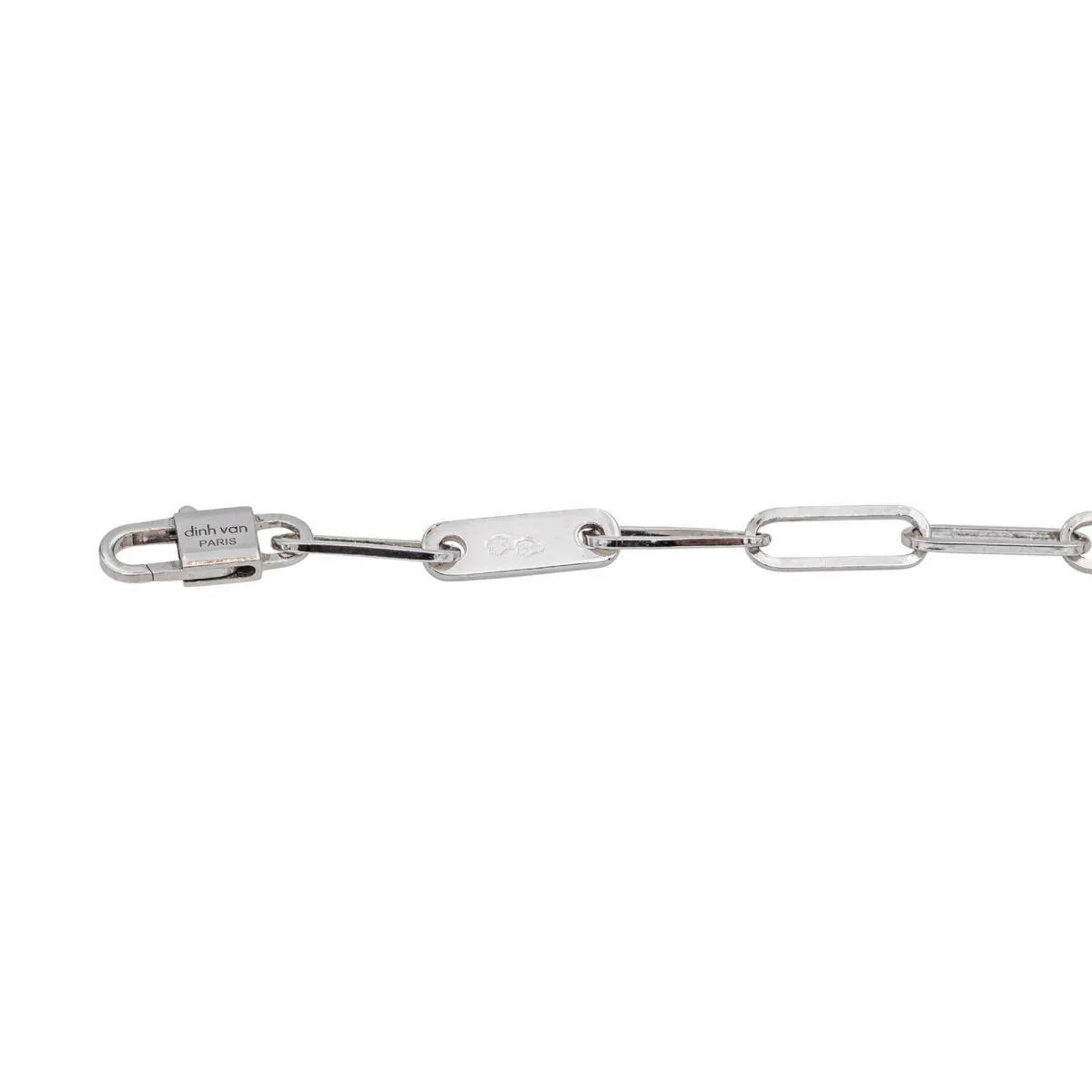 Bracelet Maille DINH VAN "Maillon" en or blanc - Image 5