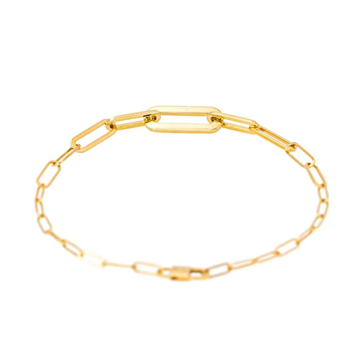 Bracelet Maille DINH VAN "Maillon" en or jaune et diamants - Image 3