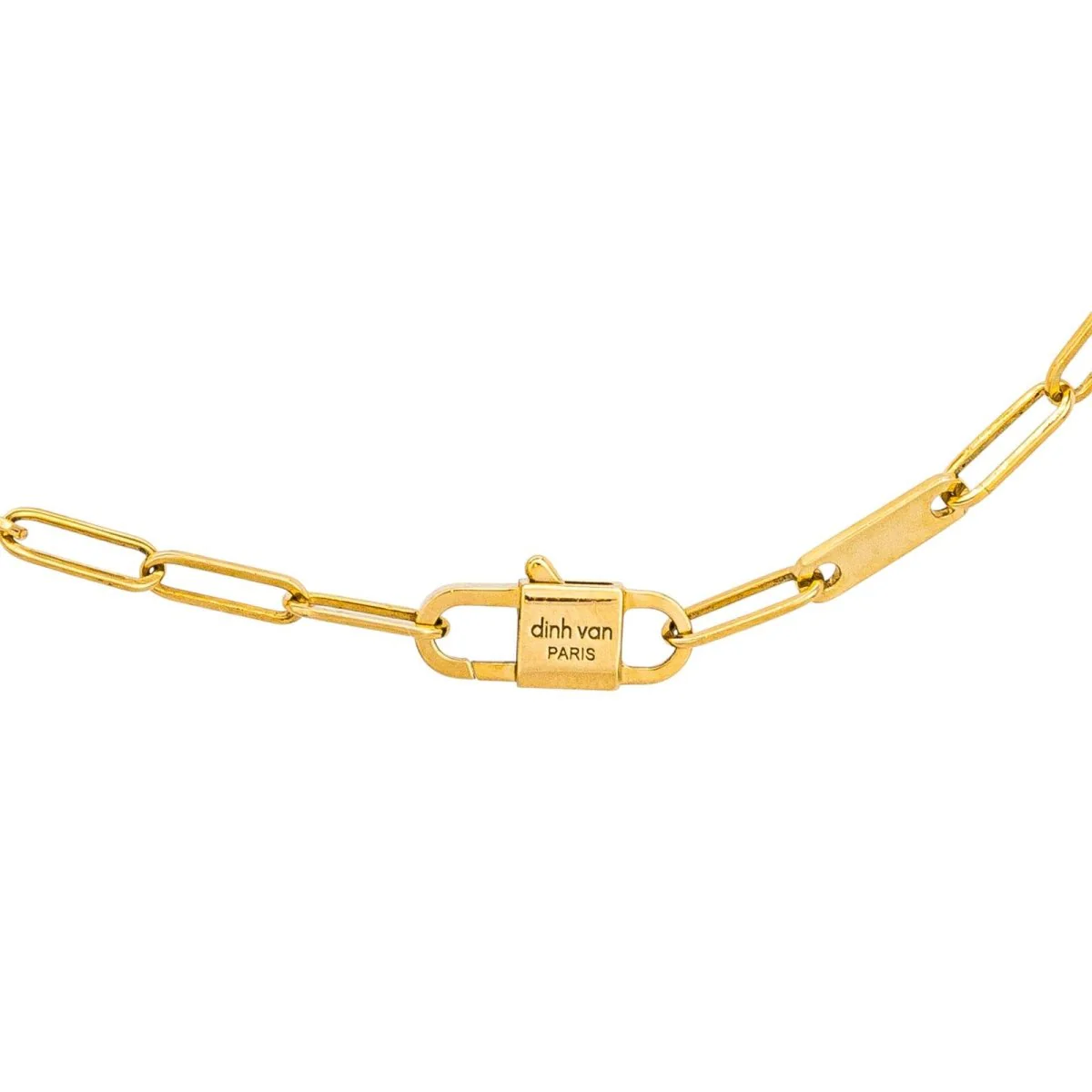 Bracelet Maille DINH VAN "Maillon" en or jaune et diamants - Image 5