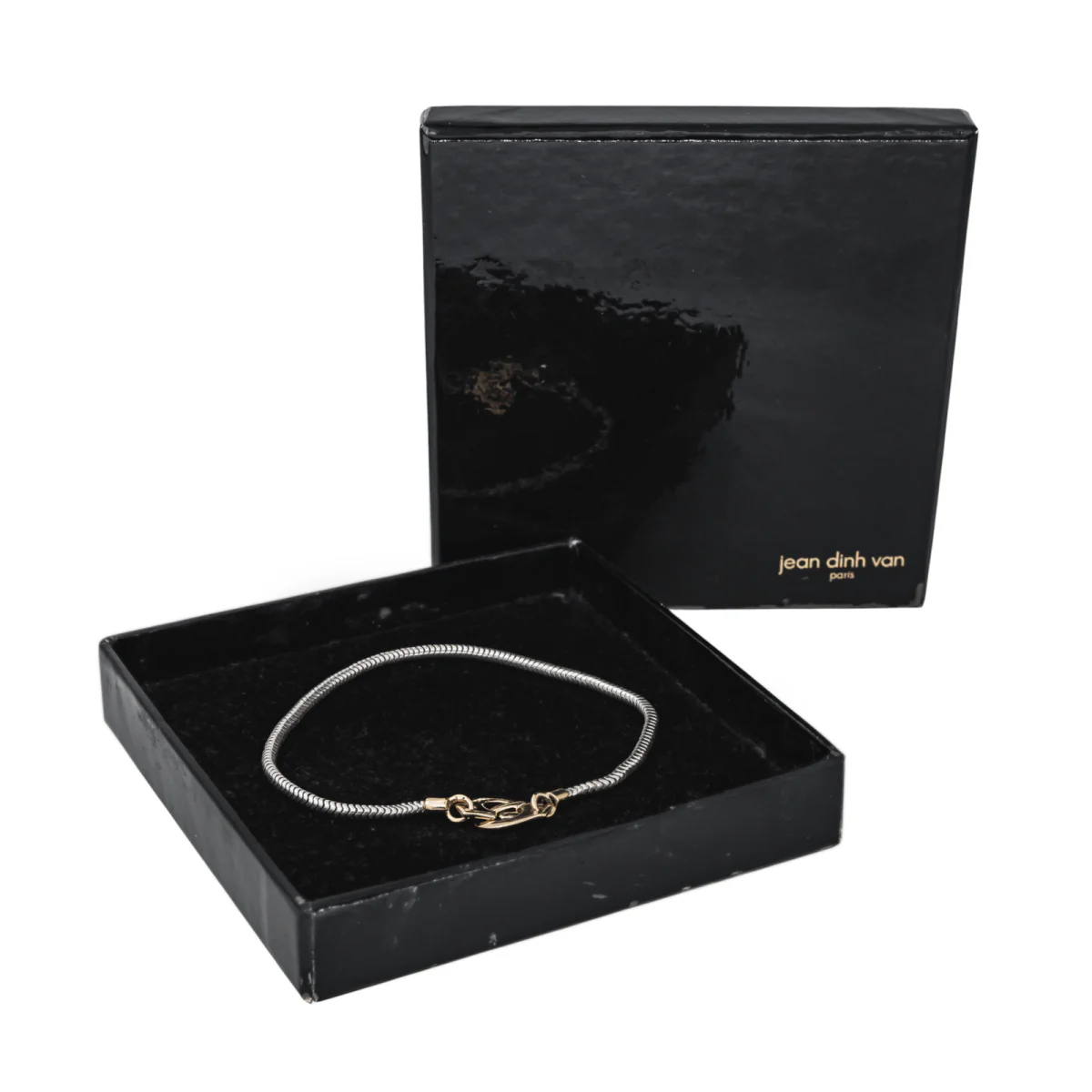 Bracelet Souple DINH VAN "Menottes R10" en or jaune et argent - Image 7