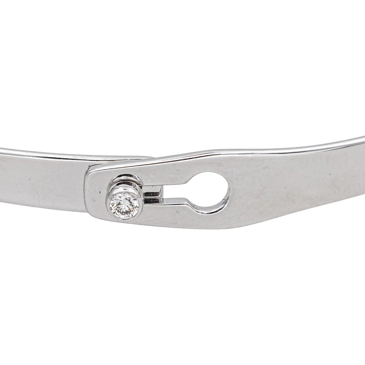 Bracelet Jonc DINH VAN "Serrure" en or blanc et diamant - Image 4
