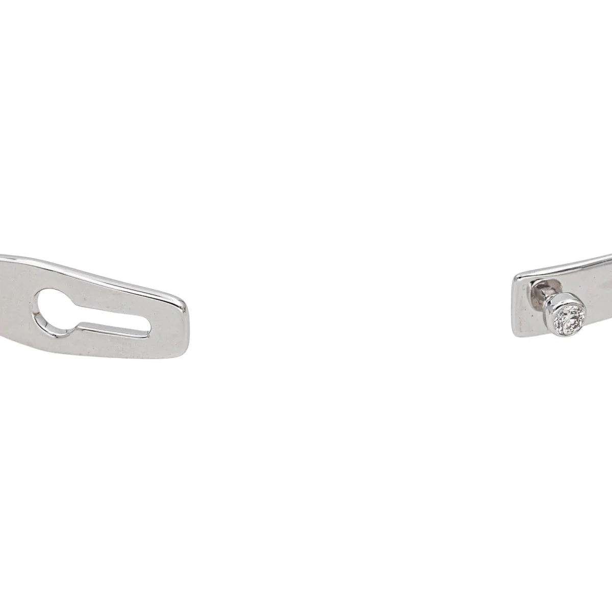 Bracelet Jonc DINH VAN "Serrure" en or blanc et diamant - Image 5
