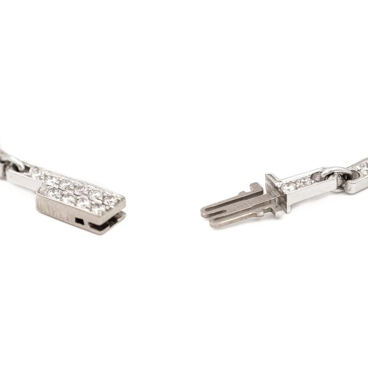 Bracelet DINH VAN "Seventies" en or blanc et diamant - Image 7